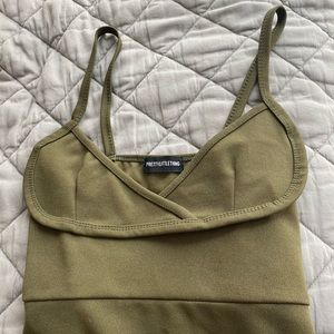 Pretty Little Thing green dress